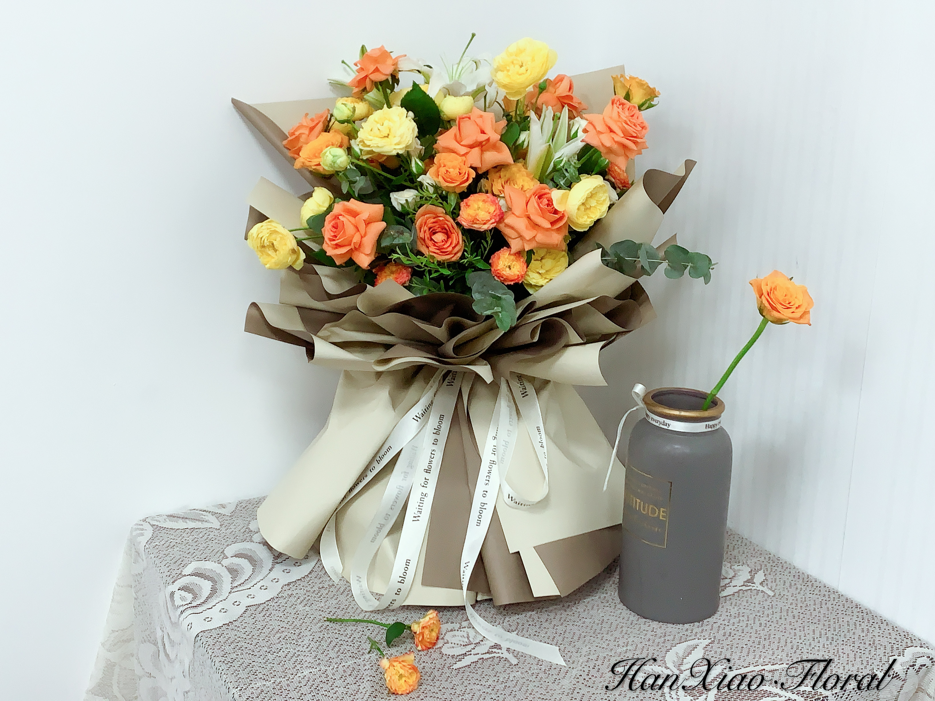 鲜花花束、礼仪花束、韩式花束